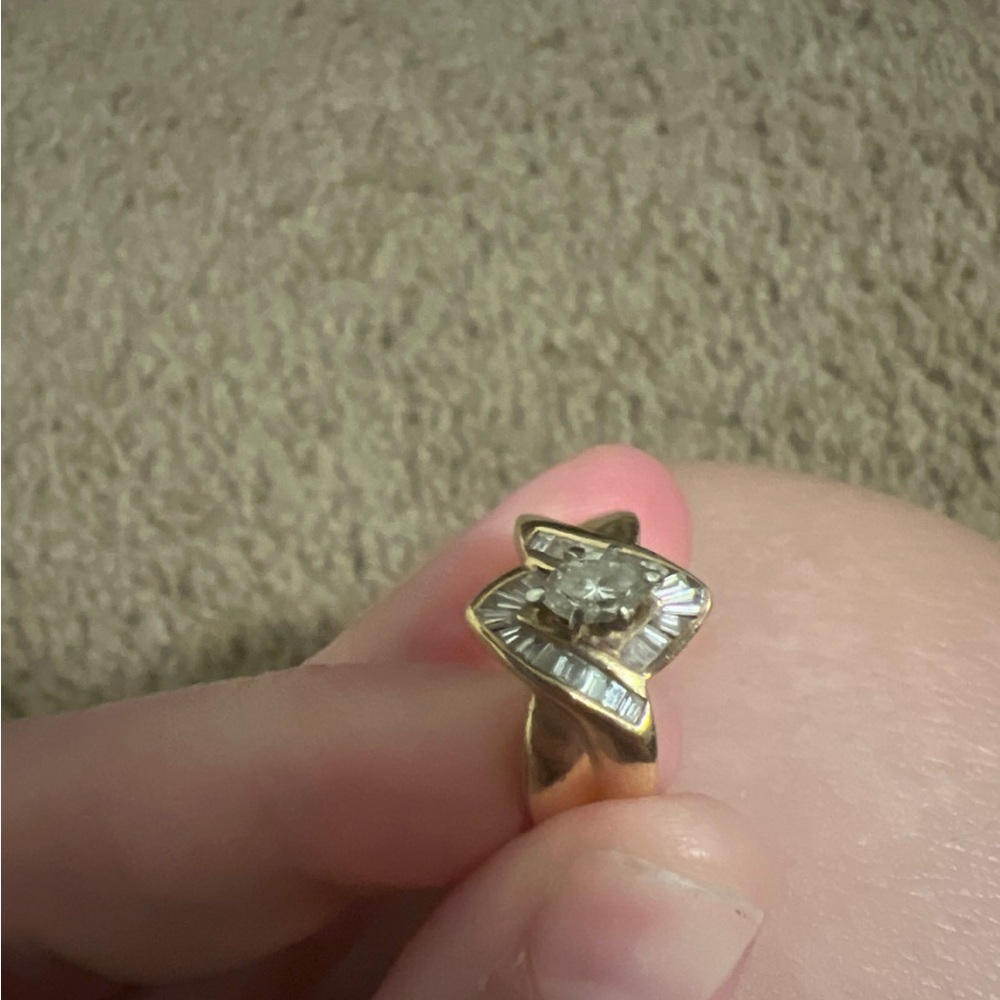 Marquis style wedding ring. No papers. Lost in a fire.